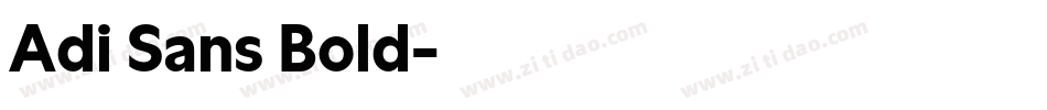 Adi Sans Bold字体转换